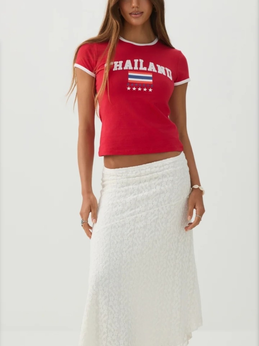 Ardene White Textured Maxi Skirt